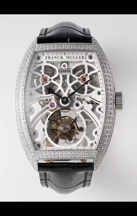 Franck Muller Fast Tourbillon Edition 1:1 Miroir Réplique Suisse dans un boîtier en diamants 