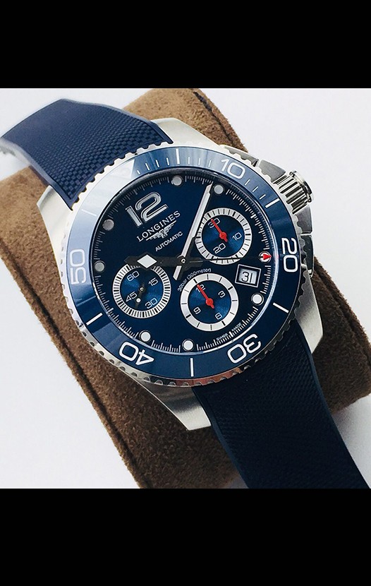 Longines HydroConquest Automatic Chronograph 1:1 Réplique Suisse Cadran Bleu 