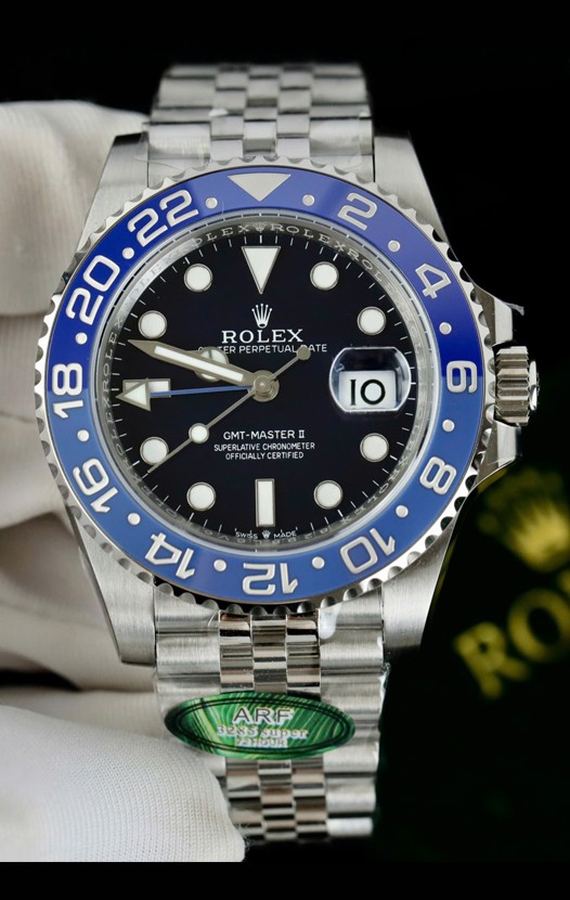 Montre Rolex GMT Master Super Clone personnalisée avec lunette en céramique et cadran noir