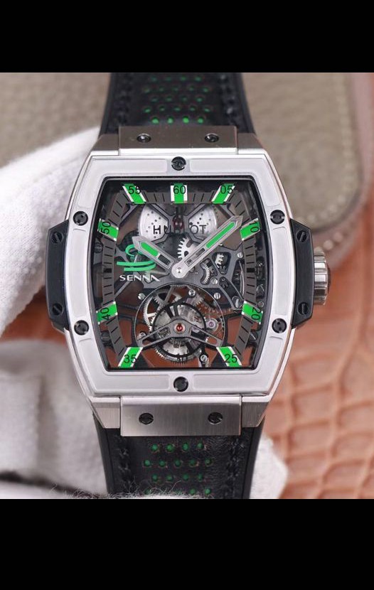 Montre Hublot Masterpiece MP Senna Edition Véritable Tourbillon Réplique Suisse dans un boîtier en titane