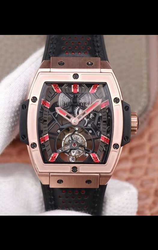 Montre Hublot Masterpiece MP Edition Genuine Tourbillon Réplique Suisse Montre dans un boîtier en or rose