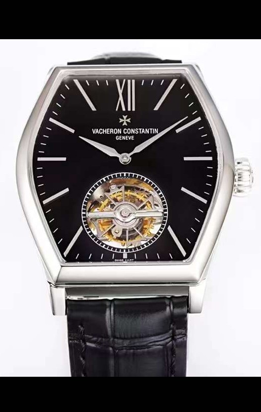 Montre Vacheron Constantin Malte Tourbillon 1:1 qualité miroir en acier inoxydable Réplique Suisse Cadran Noir 