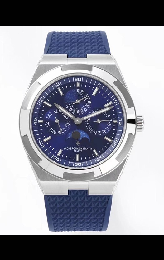 Montre Réplique Vacheron Constantin Overseas Perpetual Calendar Ultra-Fin Cadran Bleu Boîtier Acier