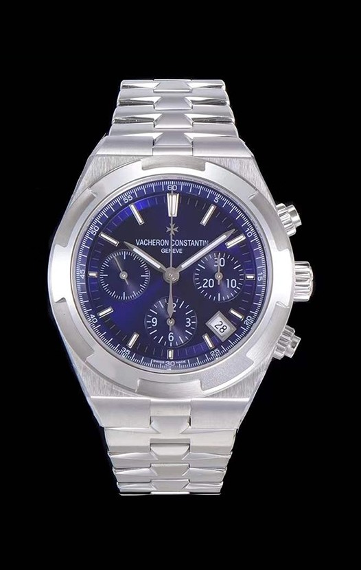 Montre Vacheron Constantin Overseas Chronograph à cadran bleu Réplique Suisse - Bracelet en acier inoxydable