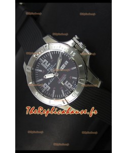 Ball Hydrocarbone Spacemaster avec bracelet en caoutchouc avec date du jour automatique sur cadran noir - mouvement Citizen original 