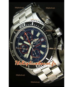 Breitling Superocean Abysse Reproduction Montre Chronographe Suisse - Reproduction Exacte 1:1 - Marqueurs Oranges 44MM