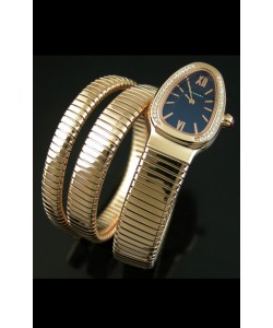 Bvlgari Serpenti Montre Pour Femme avec Mouvement Quartz Japonais - Lunette de Diamants