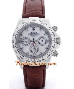 Rolex Replique Daytona Montre with Bracelet en Cuir