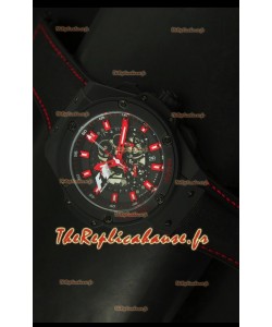 Montre à quartz suisse Hublot Big Bang Édition King F1 MONZA 45mm avec revêtement PVD