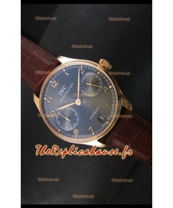 Montre automatique suisse IWC Portugieser IW500702 avec cadran gris - Réplique miroir 1:1 remise au goût du jour 