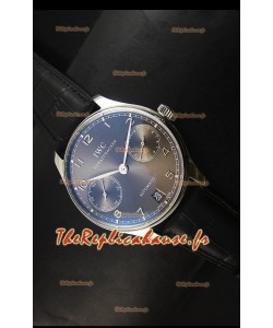 Montre automatique suisse IWC Portugieser IW500703 avec cadran gris - Réplique miroir 1:1 remise au goût du jour 