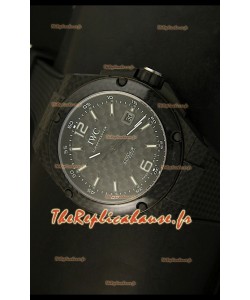 Réplique de montre suisse avec revêtement carbone IWC Ingenieur avec cadran en carbone noir