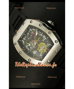 Réplique de montre suisse Richard Mille RM002 Power Reserve Tourbillon avec boîtier acier