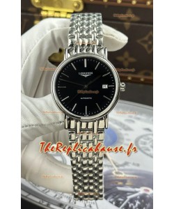 Montre Longines Présence Automatique Cadran Noir 39MM Super Clone