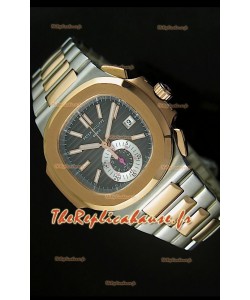 Montre suisse Patek Philippe Nautilus 5980 Chronograph deux tons - Réplique miroir 1:1