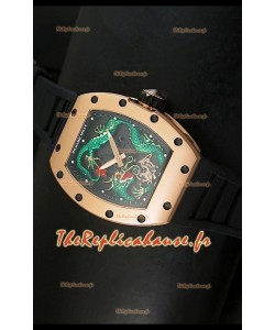 Réplique de montre suisse Richard Mille RM057 Tourbillon Jackie Chan en or rose