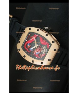 Réplique de montre suisse Richard Mille RM057 Tourbillon Jackie Chan en or rose