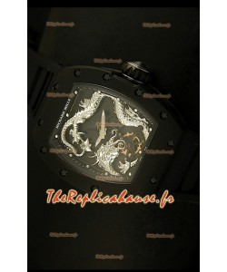 Réplique de montre suisse Richard Mille RM057 Tourbillon Jackie Chan avec boîtier en PVD