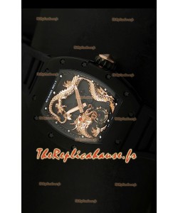 Réplique de montre suisse Richard Mille RM057 Tourbillon Jackie Chan avec boîtier en PVD