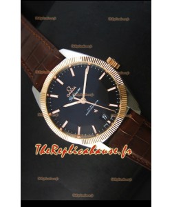 Montre suisse avec boîtier deux tons Omega Globemaster Coaxial - Réplique de montre miroir 1:1