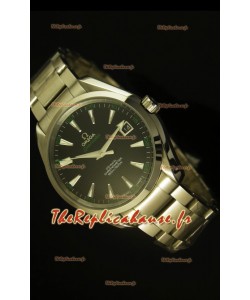Montre suisse chronomètre coaxial Omega Seamaster Aqua Terra avec cadran noir