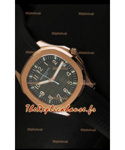 Montre Patek Philippe Aquanaut en or rose avec cadran gris - Réplique miroir 1:1