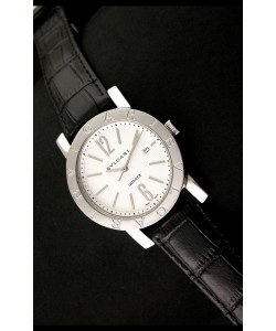 Bvlgari Bvlgari Montre Japonaise avec Cadran Blanc