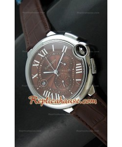 Ballon De Cartier Swiss Replica Montre - Automatique 42 mm avec Cadran Marron