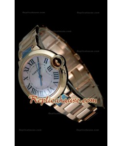 Ballon De Cartier Swiss Replica Montre - Taille Moyenne - Montre Or Rose 38 mm