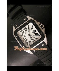 Cartier Santos 100 Swiss Femmes Automatic Montre en Marron - 33 mm