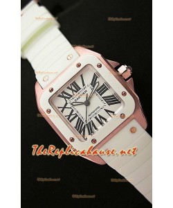 Cartier Santos 100 Montre Femmes Réplique Suisse - 33 mm - Réplique à l’Authentique 1 sur 1