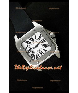 Cartier Santos 100 Montre Suisse avec Lunette en Titane Réplique à l’Authentique 1 sur 1 - 42 mm
