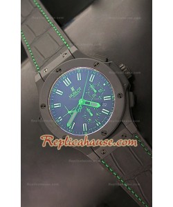 Hublot Big Bang Ceramic Case with Matte Finish and Green Markers