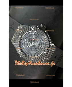 Hublot Caviar Revêtement Céramique Noir Complet Reproduction Montre Suisse - Montre Reproduction Exacte 1:1