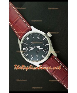 IWC Mark XVI Swiss Replica Montre Acier - 40 mm - Bracelet Marron