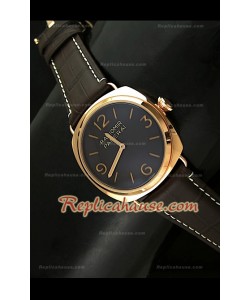 Panerai Radiomir Pink Gold Swiss Montre avec Cadran Marron
