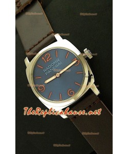 Panerai Radiomir Homage Vintage Montre Suisse avec Cadran Bleu