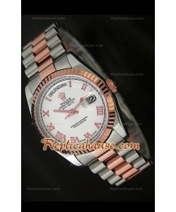 Rolex DayDate Swiss Replica Montre Bicolore Or Rose