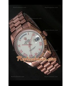 Rolex DayDate Swiss Replica Montre en Or Rose 