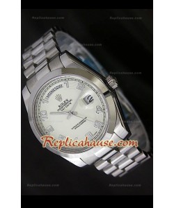 Rolex DayDate Swiss Replica Montre avec Cadran Blanc
