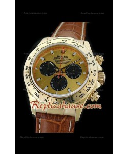 Rolex Daytona Cosmograph Swiss Replica Montre avec Cadran en Or