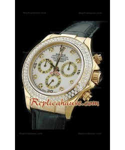 Rolex Daytona Cosmograph Swiss Replica Montre avec Cadran Blanc