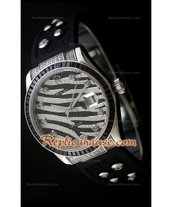 Rolex Datejust Mens Swiss Replica Montre avec Cadran Léopard 