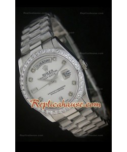 Rolex DayDate Swiss Replica Montre avec Cadran Nacré 