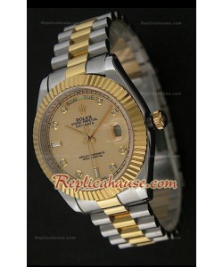 Rolex Day Date Swiss Montre Bicolore - Cadran Or