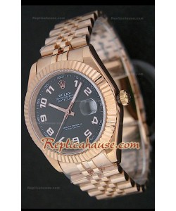Rolex Datejust Mens Swiss Replica Montre en Or Rose