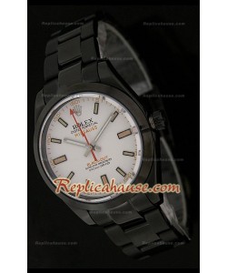 Rolex Replica Milgauss Blackout Edition Swiss Montre avec Cadran Blanc
