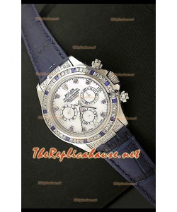 Rolex Cosmograph Daytona Montre de Mouvement Suisse 7750 avec Bracelet de Cuir Violet