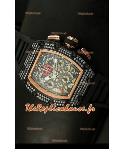 Richard Mille Edition Filippe Massa Reproduction Montre Suisse en Titane avec Boitier en Or Rose/PVD