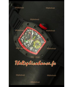 Montre en titane avec lunette en carbone forgé Richard Mille RM036 Jean Todt - Édition rouge